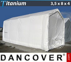Garage portatile Titanium 3,5x8x3x4m, Bianco