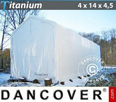 Garage portatile Titanium 4x14x3,5x4,5m, Bianco