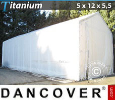 Garage portatile Titanium 5x12x4,5x5,5m, Bianco